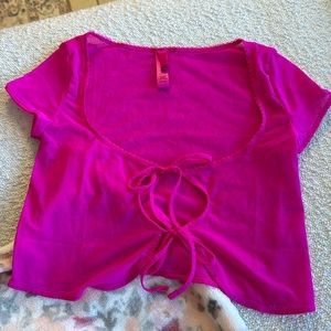 SKIMS neon pink swim coverup size small